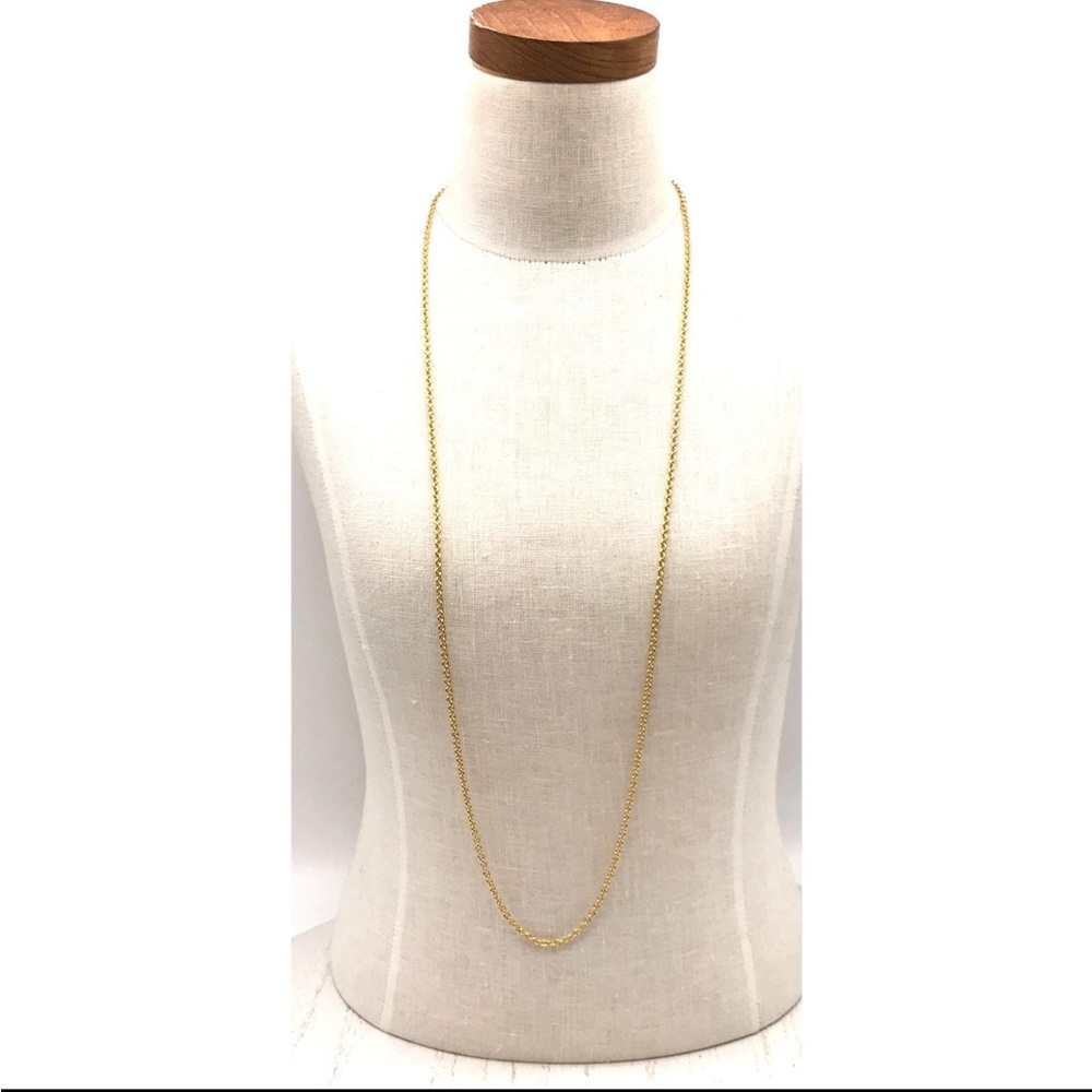 Vintage Gold Plated Long Rope Necklace